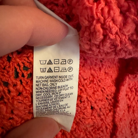 Lucky Brand Boho Detailing Flared Long Sleeve Crocheted Sweater• X-Large - Picture 7 of 7